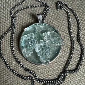 Lucite Grape Pendant Necklace